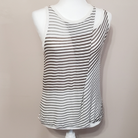 All Saints Tops - All Saints striped Caper Bar tank top